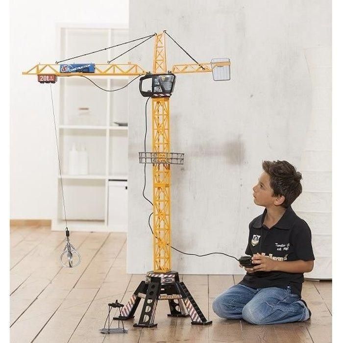 Dickie Toys Grúa Guiada por Cable 120cm Amarillo con Rotación 350° y Accesorios 0 Dickie Toys Grúa Guiada por Cable 120cm Amarillo con Rotación 350° y Accesorios 0