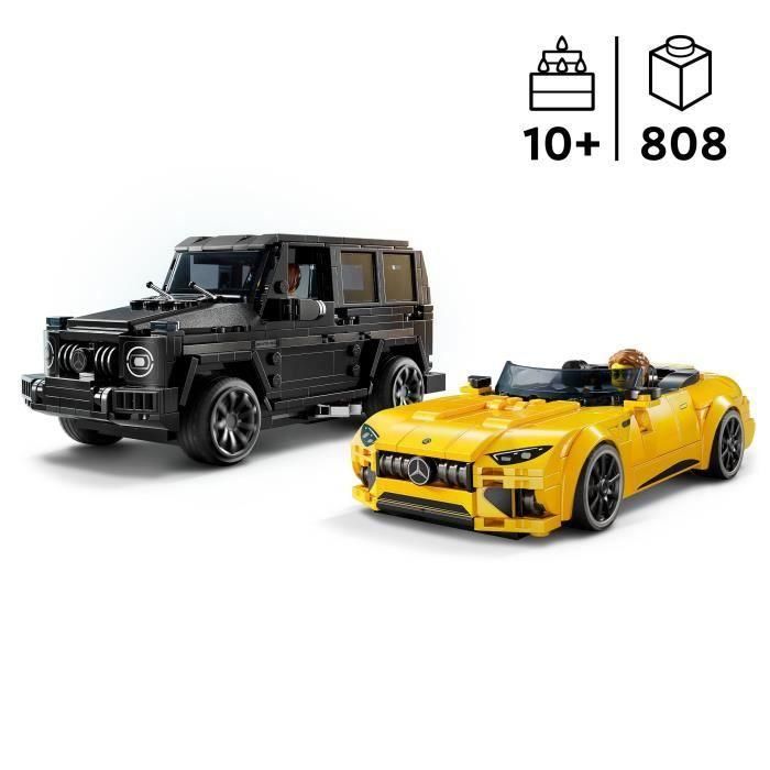 LEGO 76924 Speed Champions: Set de Construcción con Coches Mercedes-AMG G 63 y Mercedes-AMG SL 63, Juguete para Niños y Coleccionistas 1