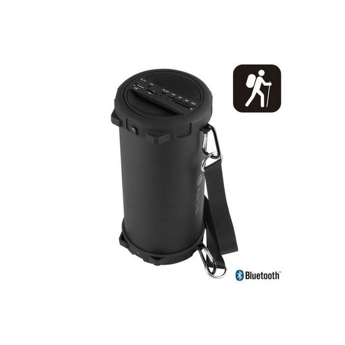 ALTAVOZ INALÁMBRICO NGS ROLLER FLOW - BLUETOOTH - 20W - RADIO FM - MICRÓFONO INTEGRADO - SD - USB - BAT. 1800MAH ALTAVOZ INALÁMBRICO NGS ROLLER FLOW - BLUETOOTH - 20W - RADIO FM - MICRÓFONO INTEGRADO - SD - USB - BAT. 1800MAH