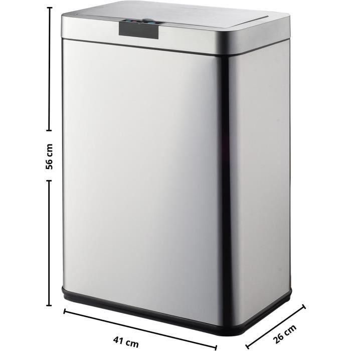 COCINA MOVE Cubo de basura automático DAYTONA - 60L - Acero inoxidable con fleje 2