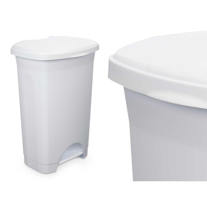 Papelera Pedal Plastico 50L Blanco Arte Regal 43X64CM (3 Unidades) 1 Papelera Pedal Plastico 50L Blanco Arte Regal 43X64CM (3 Unidades) 1