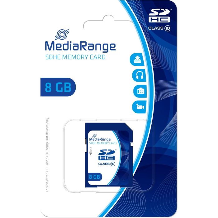 MediaRange MR962 Tarjeta SDHC 8GB Clase 10 Velocidad 15MB/s Azul para Dispositivos Digitales 1 MediaRange MR962 Tarjeta SDHC 8GB Clase 10 Velocidad 15MB/s Azul para Dispositivos Digitales 1