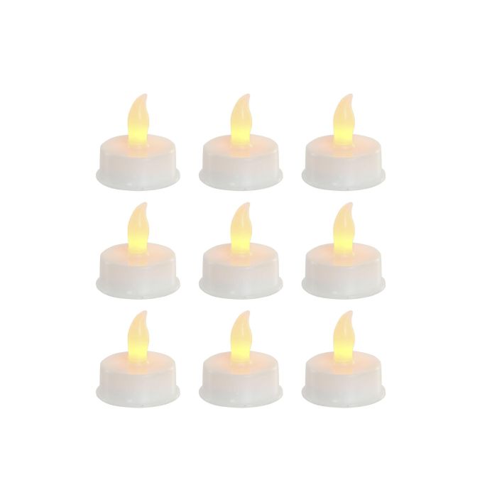 Vela Led Basicos DKD Home Decor Blanco 3.8 x 4 x 3.8 cm Set de 9 (4 Unidades) 2 Vela Led Basicos DKD Home Decor Blanco 3.8 x 4 x 3.8 cm Set de 9 (4 Unidades) 2