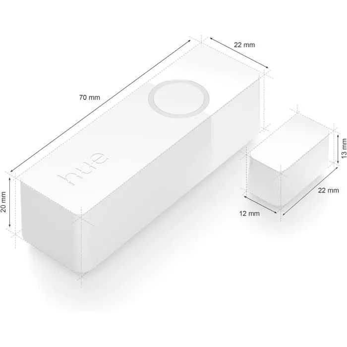 Philips Hue Sensor de contacto para puerta o ventana, 2 unidades, PHI1737159822572, Secure, Instalación fácil, Control app, Blanco 2 Philips Hue Sensor de contacto para puerta o ventana, 2 unidades, PHI1737159822572, Secure, Instalación fácil, Control app, Blanco 2