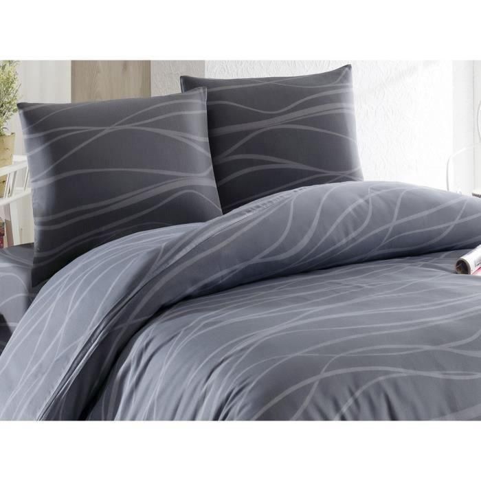 Juego de Cama ASI8681181861257 - 1 Funda Nórdica 220x240 cm + 2 Fundas de Almohada 60x60 cm - Algodón/Poliéster Gris 3 Juego de Cama ASI8681181861257 - 1 Funda Nórdica 220x240 cm + 2 Fundas de Almohada 60x60 cm - Algodón/Poliéster Gris 3
