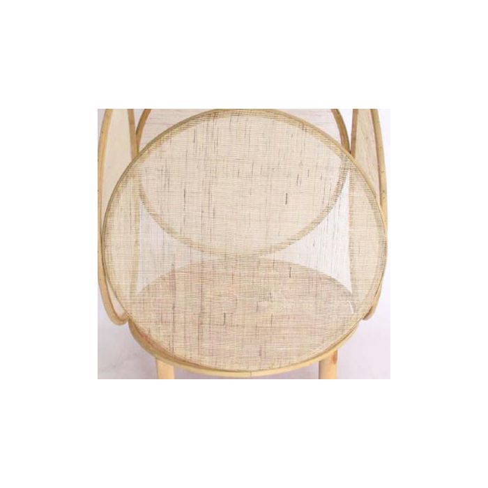 DKD Home Decor Portavela Oriental de Bambú y Cristal, Marrón - Colección Yejun, 42 cm Ancho x 55 cm Alto x 42 cm Fondo 1