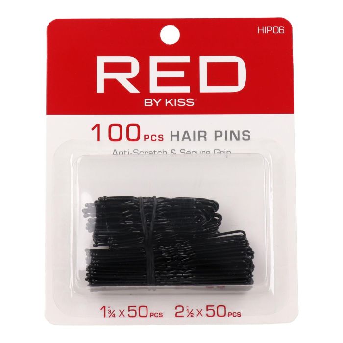 Red Kiss Hairpin 1 3.4 And 2 1.2 100 Pcs Black