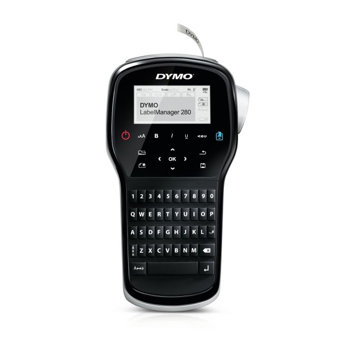 Dymo LabelManager 280 Kit Impresora de Etiquetas con Teclado QWERTY, Etiquetas 6-12 mm D1+ y Cargador