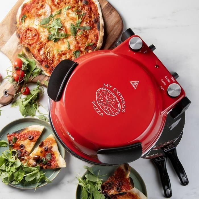 Horno de pizza - DOMO - DO9284PZ - Eléctrico 1200W - Piedra cerámica - Rojo 5 Horno de pizza - DOMO - DO9284PZ - Eléctrico 1200W - Piedra cerámica - Rojo 5