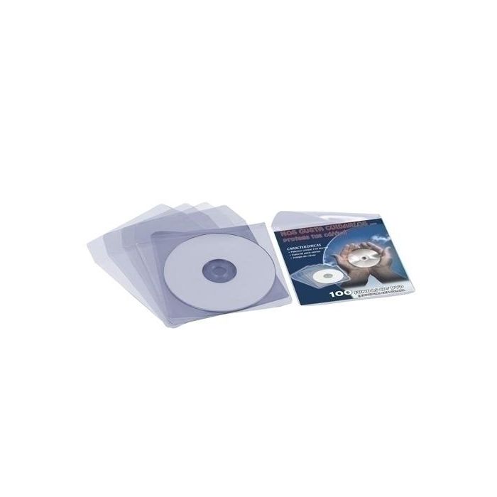 Funda Cd/Dvd Iberplas Pvc 130X130 Solapa (100Μ) Paquete De 100