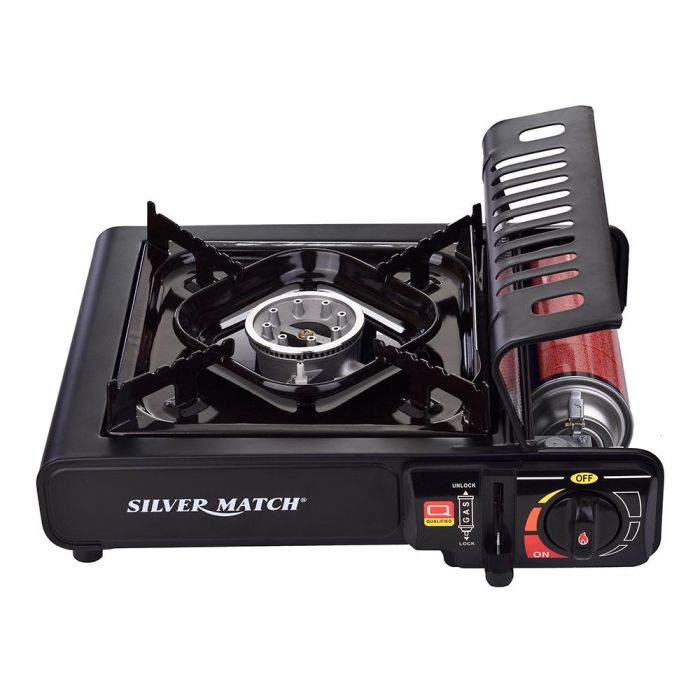 Silver Match Cocina Portátil de Gas 1 Fuego 20 kW 146 g/h Camping Exterior 5 Silver Match Cocina Portátil de Gas 1 Fuego 20 kW 146 g/h Camping Exterior 5