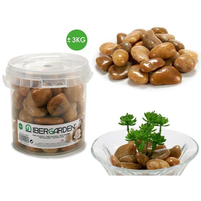 Ibergarden Bote Piedra Decorativa Marrón Grande 3Kg 16.5x14.5x16.5 cm (4 Unidades) Ibergarden Bote Piedra Decorativa Marrón Grande 3Kg 16.5x14.5x16.5 cm (4 Unidades)