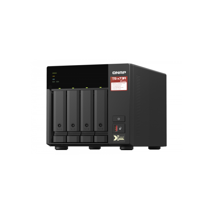 QNAP TS-473A NAS Torre Ethernet Negro AMD Ryzen V1500B 8GB DDR4 2