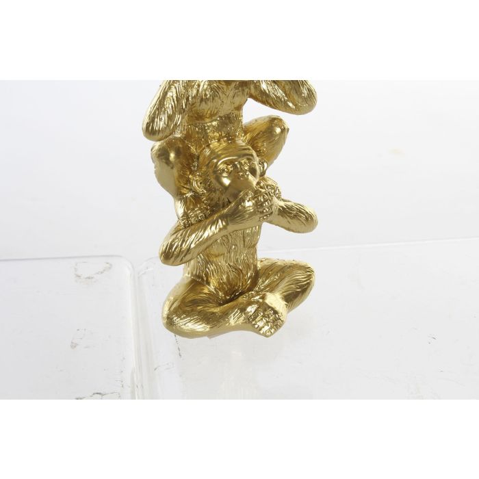 DKD Home Decor Figura Decorativa Resina Dorado Monos 6 x 20 x 8.5 cm 2