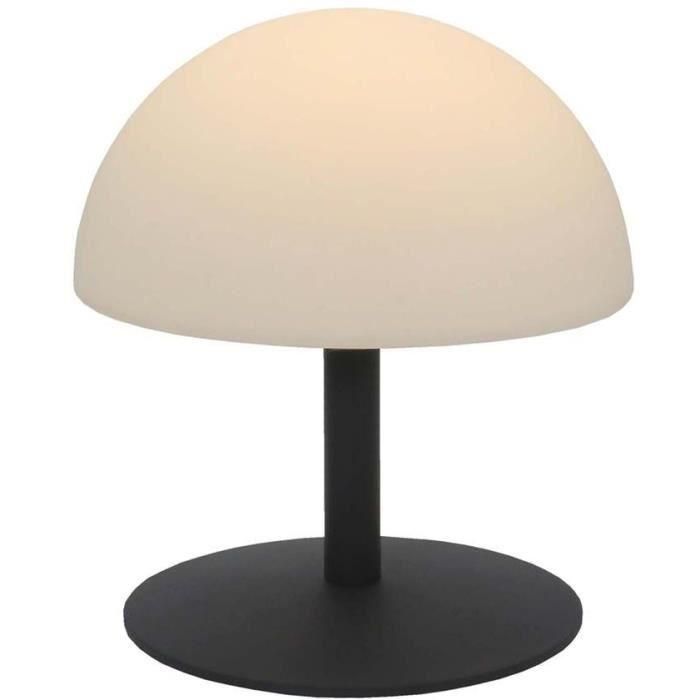 Lámpara de mesa inalámbrica - LUMISKY - NEPTUNE ROCK - Al. 20 cm - Base de acero - Gris - LED blanco cálido y blanco Lámpara de mesa inalámbrica - LUMISKY - NEPTUNE ROCK - Al. 20 cm - Base de acero - Gris - LED blanco cálido y blanco
