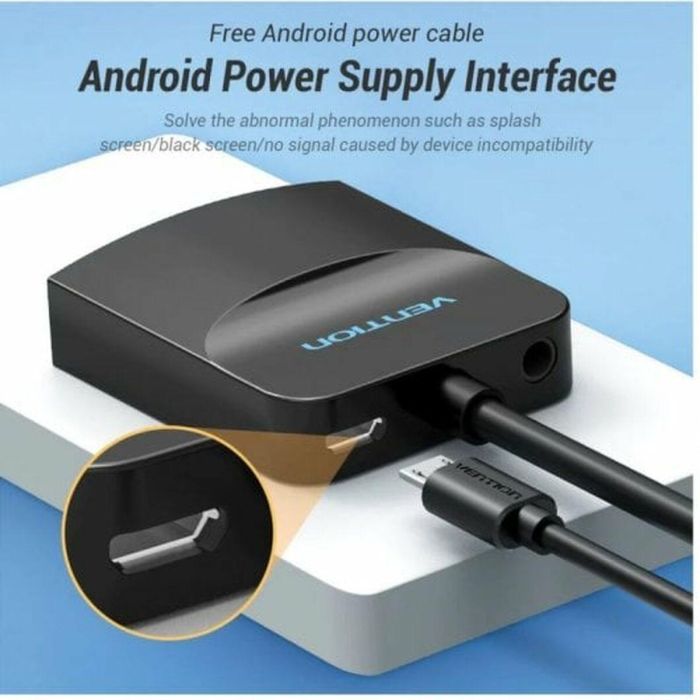 Adaptador HDMI a VGA Vention 42154 Negro 15 cm 3