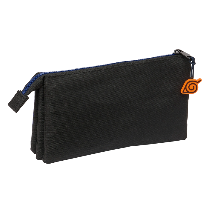 Portatodo Triple Naruto Ninja Azul Negro 22 x 12 x 3 cm 1