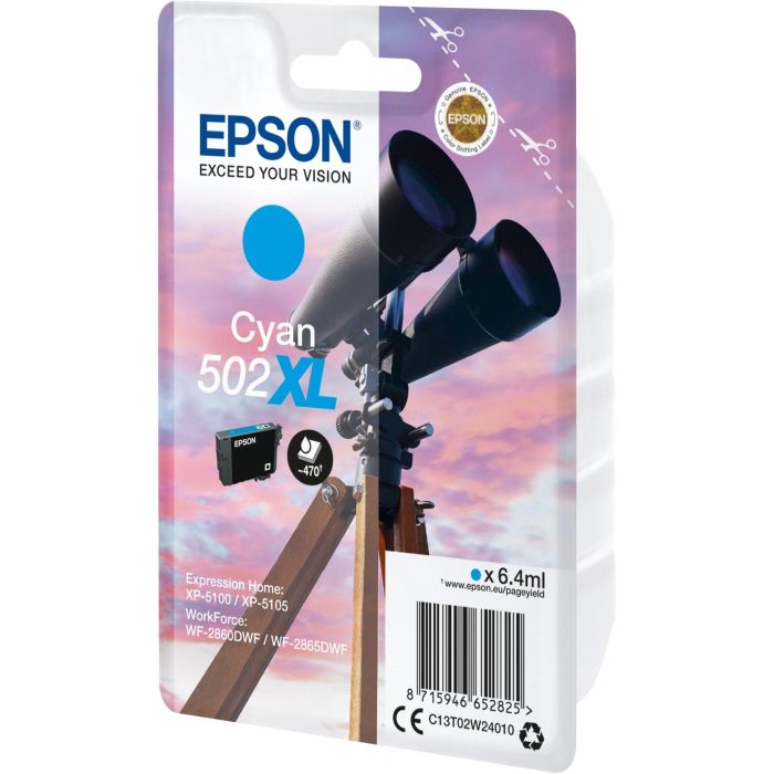 Epson Tinta Cian Xp-5100, 5105 - Wf2860Dwf,2865Dwf - Nº 502XL 1