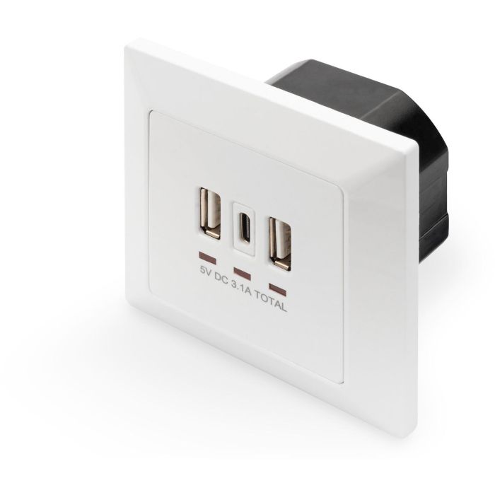 Digitus Ladedose USB Unterputz 2x USB A 1x USB Type-C, Color Blanco