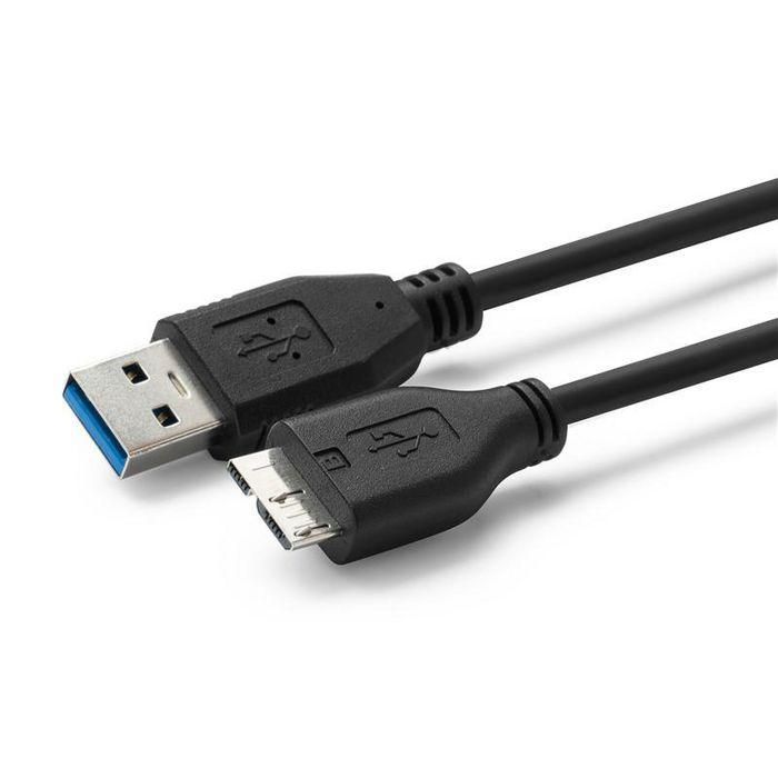 MicroConnect Cable USB 3.2 Gen 1 Tipo A a Micro B, de alta velocidad 5Gbps, Macho/Macho, Negro 1 metro para PC y Notebook