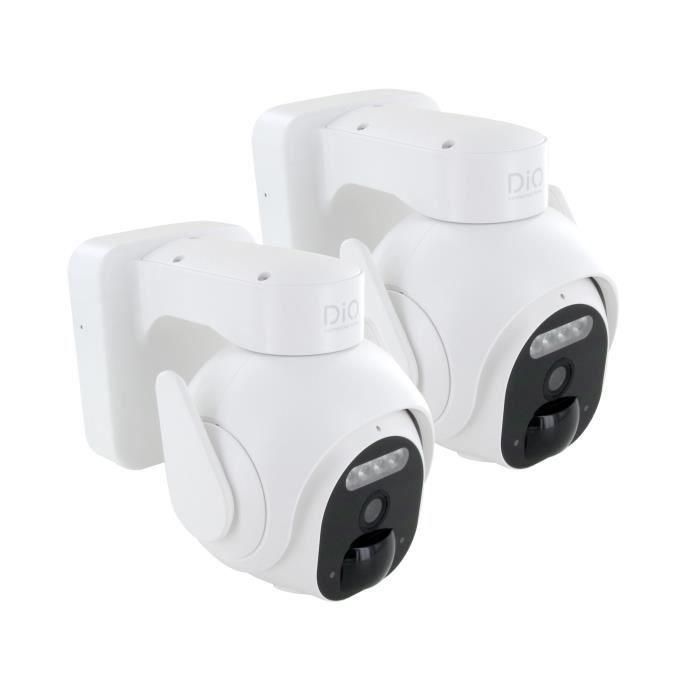Dio Connected Home DIO5411478345992 Cámaras de Seguridad para Exterior, Giratorias, Juego de 2, Alimentación por Batería, 3 MP Dio Connected Home DIO5411478345992 Cámaras de Seguridad para Exterior, Giratorias, Juego de 2, Alimentación por Batería, 3 MP