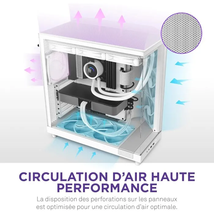 NZXT CC-H61FW-01 H6 Air Flow Midi Tower Blanco 4 NZXT CC-H61FW-01 H6 Air Flow Midi Tower Blanco 4