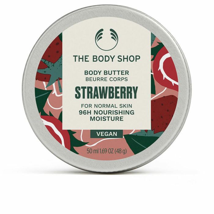 The Body Shop STRAWBERRY Manteca Corporal de Fresa Hidratante Nutritiva para Piel Normal 96h Hidratación Vegana 50 ml