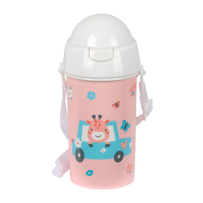 Botella de Agua Safta Jirafa Coral PVC 500 ml 0 Botella de Agua Safta Jirafa Coral PVC 500 ml 0