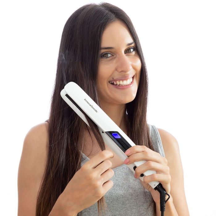 Plancha de Pelo Cerámica con Vapor Stemio InnovaGoods 36 W 4 Plancha de Pelo Cerámica con Vapor Stemio InnovaGoods 36 W 4