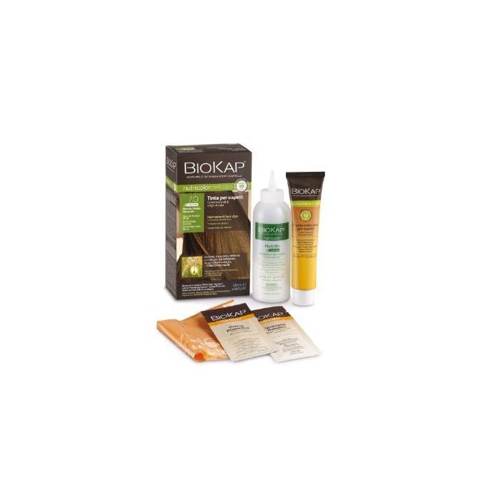 Biokap Rapid Tinte Rubio Medio Natural 7.0 Sin Amoniaco Resorcinol 140ml – 10 Minutos