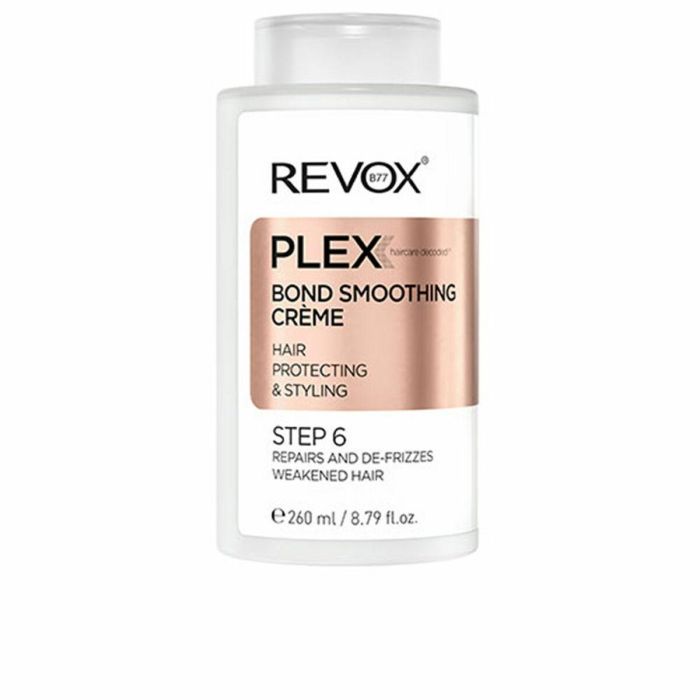 Revox B77 Plex Crema Alisadora Fortalecedora Bond Smoothing Creme Step 6 sin Aclarado, Repara y Protege Cabello Dañado, 260ml