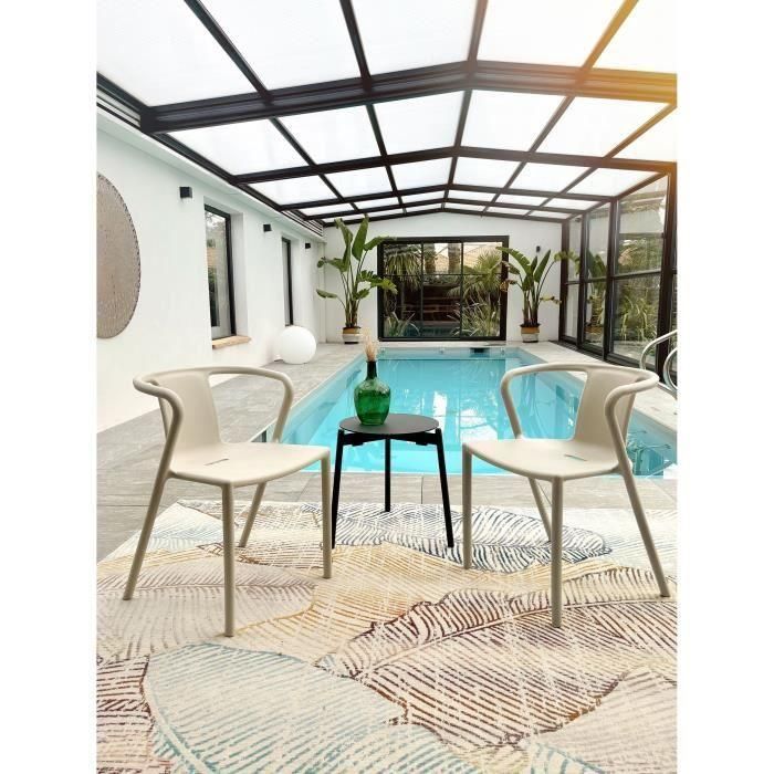 Lote de 2 sillones de jardín - CITY GARDEN - DIEGO-FT - Arena - Apilable