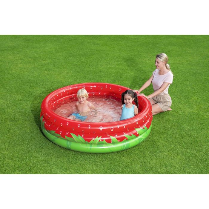 Bestway Piscina Hinchable Infantil 3 Aros Fresa 168x38 cm +2 Años Jardin 51145 3