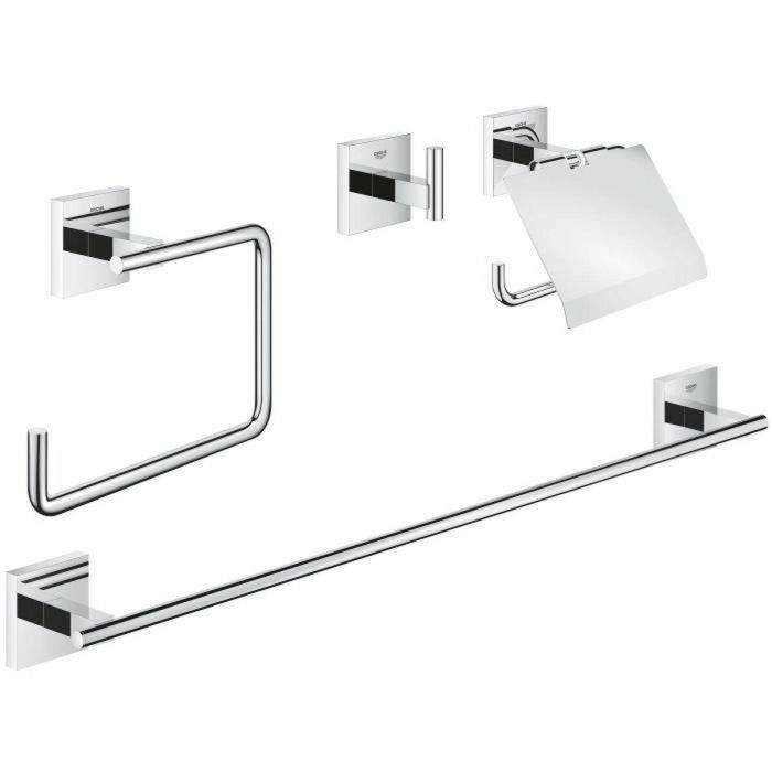 Grohe 41115000 Juego Completo de Accesorios 4 en 1 para Ducha, Cromo Brillante, Construcción de Metal Resistente