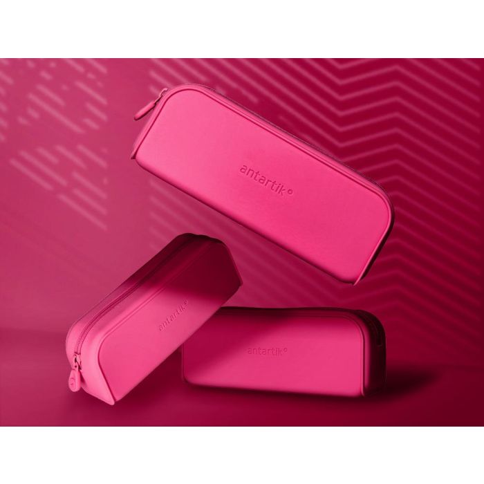 Estuche Portatodo Antartik Prisma Silicona Soft Rectangular 185x50x75 mm Rosa Fucsia 9