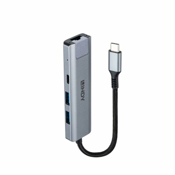 Hub USB LINDY 43422 Gris 3