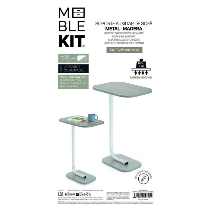 Inde Soporte Auxiliar Sofa Madera-Metal 39x28x55cm 12mm Mdf (6 Unidades) 7