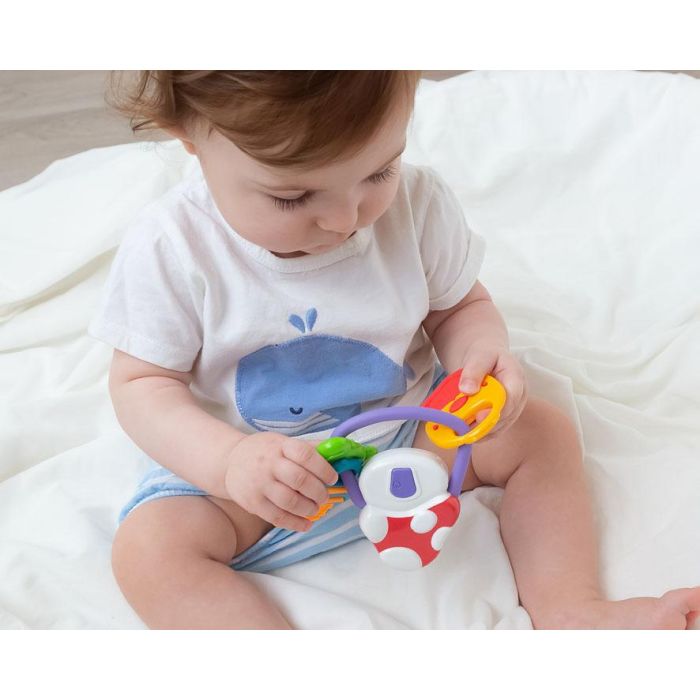 KioKids Llavero Sonajero Mordedor Musical Champiñón con Llaves Blandas, 12 Melodías y Alivio Dentición para Bebés +3 Meses 1 KioKids Llavero Sonajero Mordedor Musical Champiñón con Llaves Blandas, 12 Melodías y Alivio Dentición para Bebés +3 Meses 1