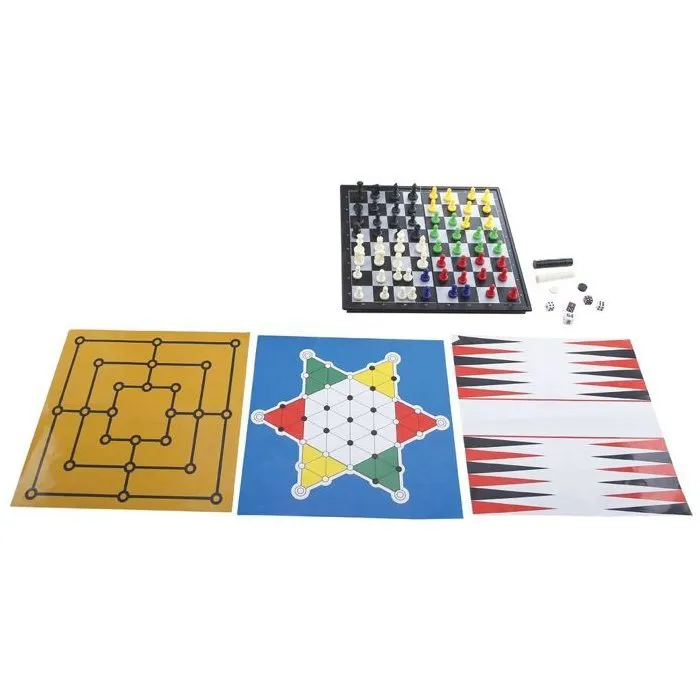 Lexibook Juego de Mesa Magnético - 8 Juegos en 1 Caja, Ajedrez, Damas, Plegable, 2-6 Jugadores 2