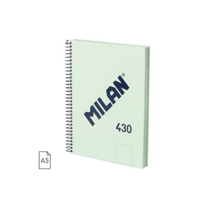 Cuaderno A5 con Espiral y Tapa Dura, 80 Hojas Blancas de 95 Gr/M, Colección 430 Since 1918, Verde Milan 57151E80GR 2