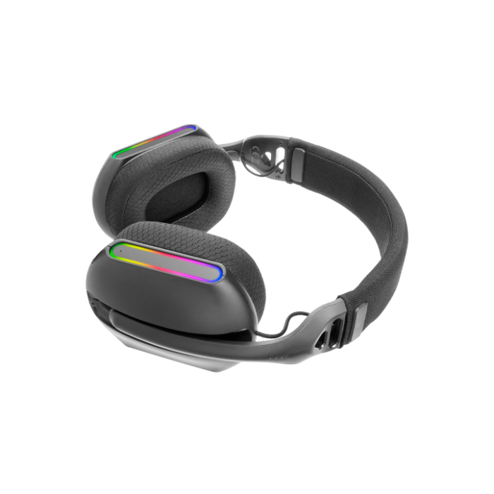 Mars Gaming MHWPRO Auriculares Gaming Inalámbricos con Micrófono Dual, Sonido 7.1, Bluetooth 5.3, 2.4GHz, Jack 3.5mm, ARGB, Negros 3