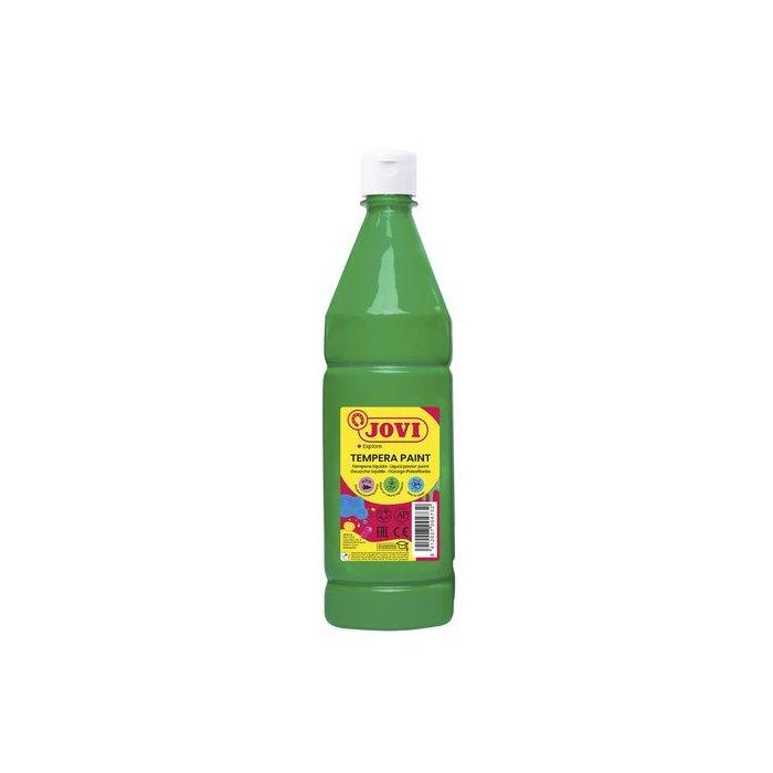 Jovi Témpera Líquida Paint Verde Medio 1000 mL - Base Agua, Alto Poder Cubriente, Secado Rápido, Colores Intensos