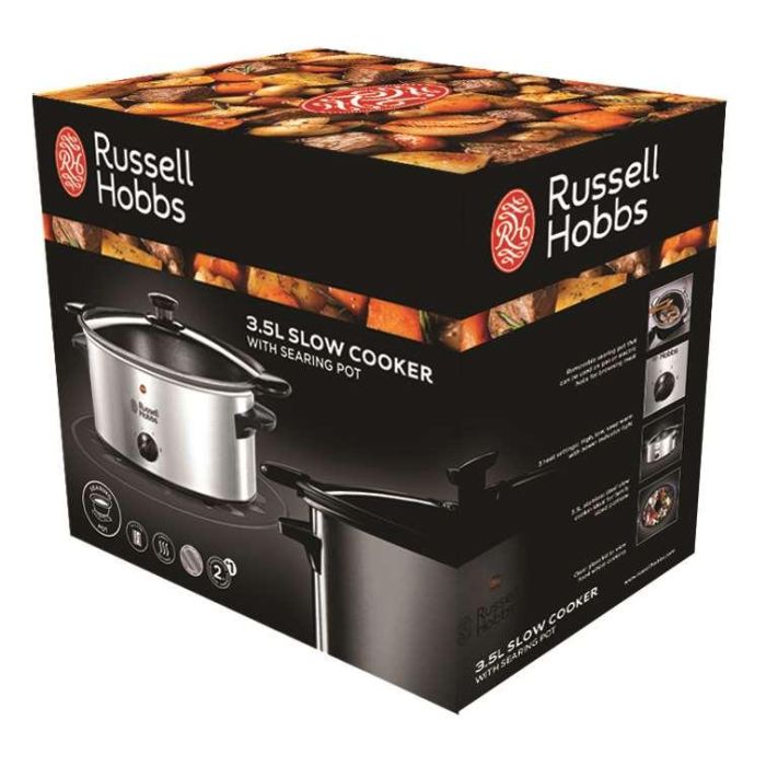 Russell Hobbs 22740-56 Olla de Cocción Lenta Cook&Home 3,5 Litros con Cazuela para Sellar 1