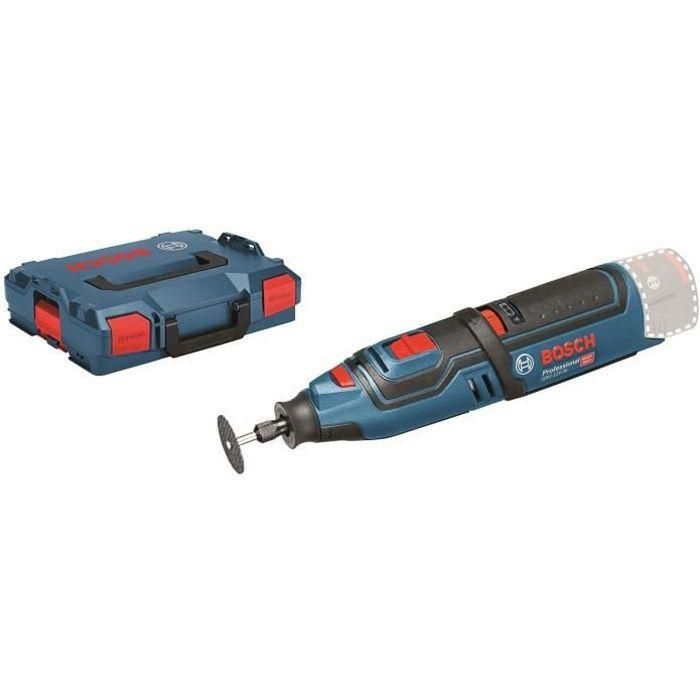 HERRAMIENTA MULTIFUNCIONAL ROTATIVA PROFESIONAL BOSCH inalámbrica 12V GRO 12V-35 solo Click & Go, L-BOXX