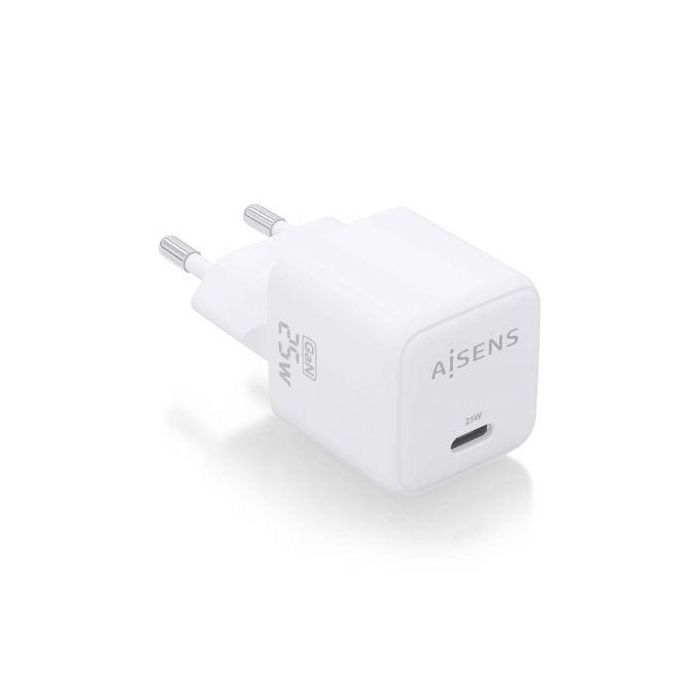 AISENS - CARGADOR GaN 25W, 1xUSB-C PD3.0 QC4.0, BLANCO AISENS - CARGADOR GaN 25W, 1xUSB-C PD3.0 QC4.0, BLANCO