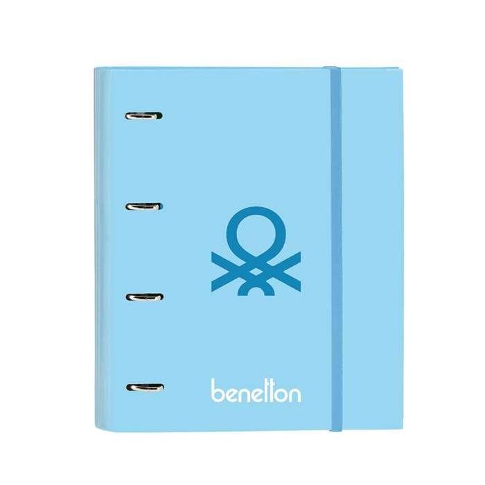 Benetton Carpeta "Sequins" 4 Anillas 35mm 27x32x3,5 Azul Claro