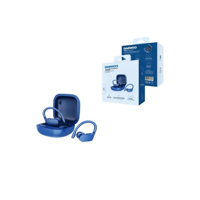 Daewoo Auriculares Deportivos Bluetooth DW2024 con Estuche de Carga | Autonomía 20h | Azules 2