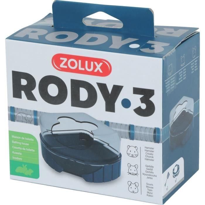 Arenero Rody3 - ZOLUX - Rodylounge - Para roedores pequeños - Azul 1 Arenero Rody3 - ZOLUX - Rodylounge - Para roedores pequeños - Azul 1