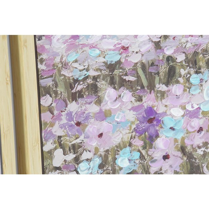 DKD Home Decor Cuadro Mediterraneo Chica Playa Multicolor 100x100 cm Lienzo y PS (2 Unidades) 3