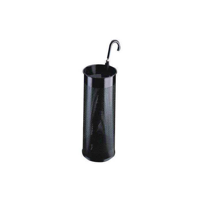 Paraguero Durable En Acero Con Rejilla Capacidad 28.5L Negro